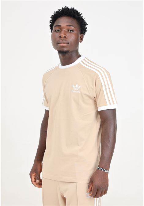 T-shirt a manica corta Adicolor Classics 3-Stripes beige da uomo ADIDAS ORIGINALS | IZ2366.